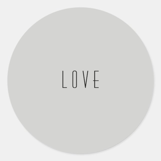 Grey Background Love Sticker (Front)