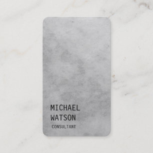 Grey Background Simple Plain Trendy Consultant Business Card