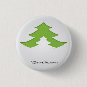 Grey Background With Christmas Tree 3 Cm Round Badge