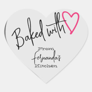Grey Baked with Love Baking From The Kitchen Of He Heart Sticker