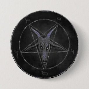 Grey Baphomet Round Button
