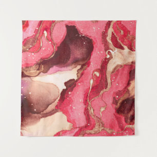 Grey Batik Illustration. White Silky Texture. Rose Tapestry