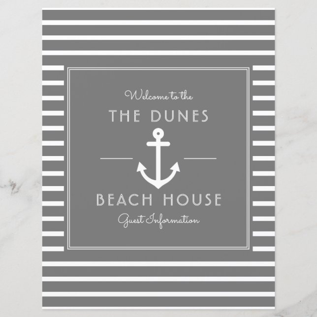 Grey Beach House Vacation Rental Front Page  (Front)
