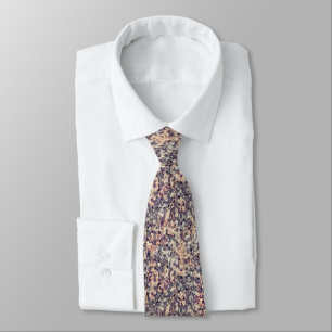 Grey, beige geometric tie