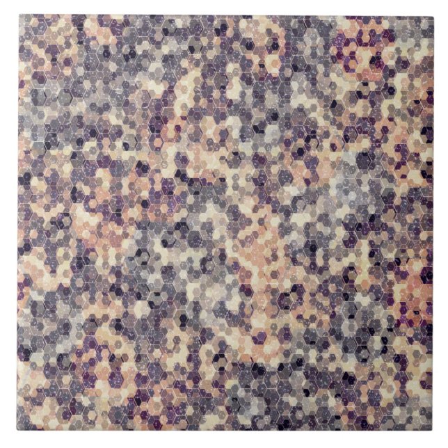 Grey, beige geometric  tile (Front)