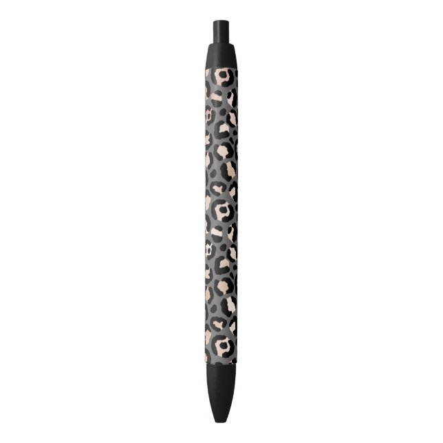 Grey Beige Peach Rose Leopard Print         Pen (Front Vertical)