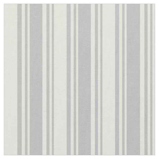 Grey & Beige Striped Pattern Fabric (Close Up)