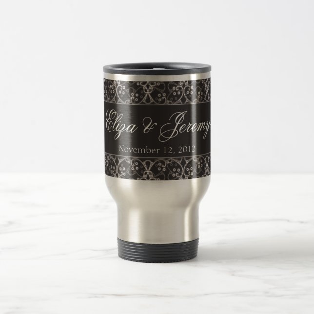 Grey Berry Cluster Wedding Mug (Center)