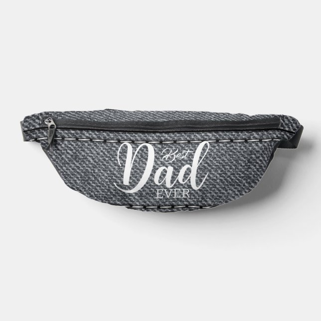 Grey Best Dad Ever Father Happy Fathers Day 2024  Bum Bags (Lay Down)