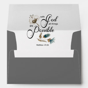 Grey Bible verse Envelope
