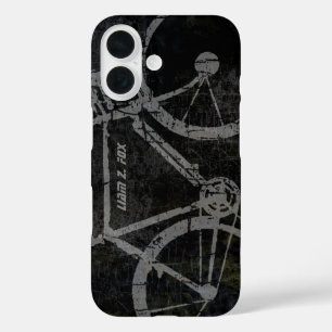 grey bicycle on black iPhone 16 case