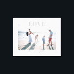 Grey Big Love Memory Event Photo Canvas Print<br><div class="desc">A soft grey message of Love text overlays your favourite photo with by customised text below it to commemorate a special family moment like a wedding, engagement, reunion and more. Upload a large, high resolution image to create your own, one-of-a-kind wall art and keep the memory of that special moment...</div>