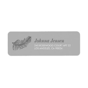 Grey Birds of a Feather Return Address