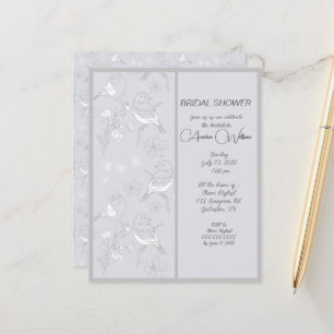 Grey Birds On Grey Background