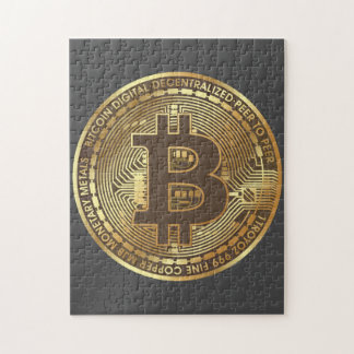 Grey Bitcoin Coin Puzzle