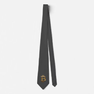 Grey Bitcoin Neck Tie