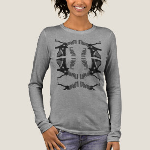 Grey Black Abstract Art Mediterranean Southwest Tri-Blend Shirt