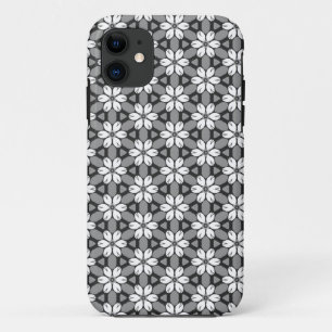 Grey, Black and White Floral  Case-Mate iPhone Case