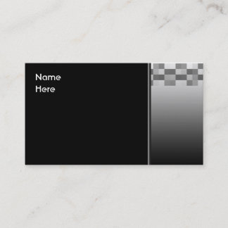 Grey, Black and White Squares Pattern. Business Card