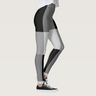 Grey & Black Art Design Leggings