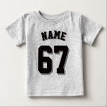 Grey & Black Baby | Sports Jersey T-Shirt<br><div class="desc">Grey & Black Baby | Sports Jersey Design • Baby Jersey T-Shirt</div>