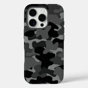 Grey Black Camo iPhone 16 Pro Case