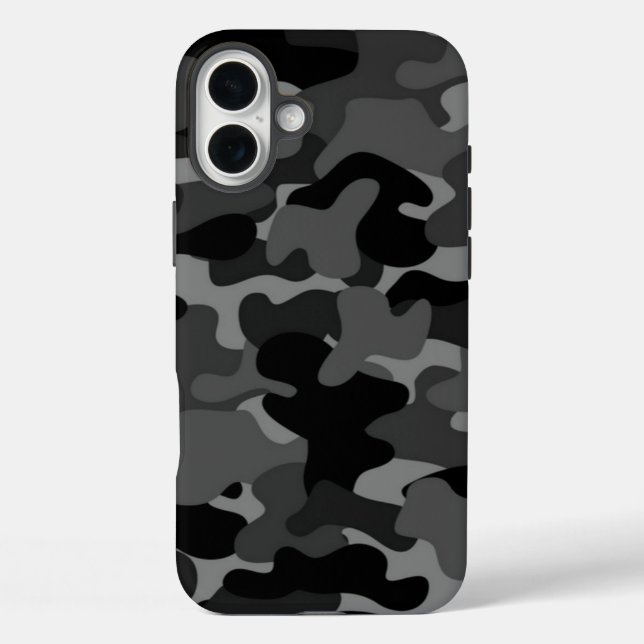 Grey Black Camo Case-Mate iPhone Case (Back)