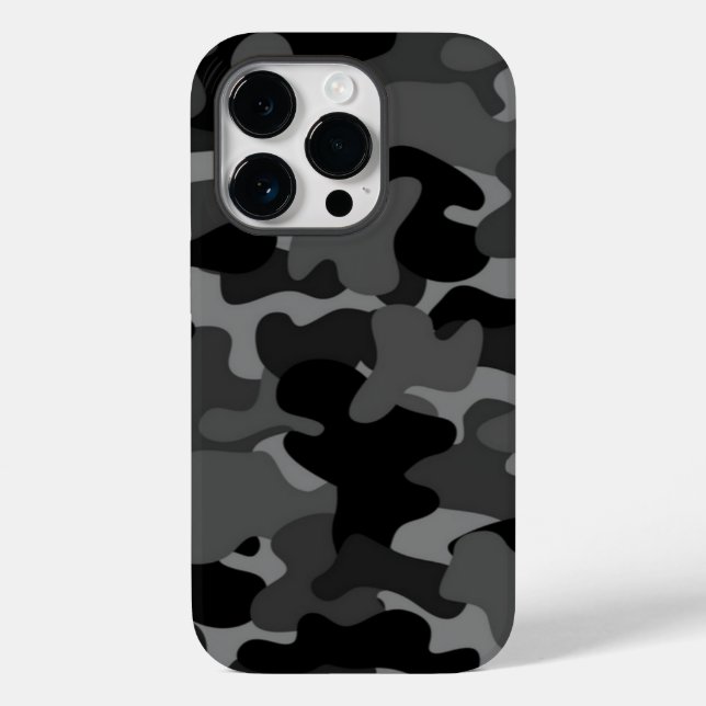 Grey Black Camo Case-Mate iPhone Case (Back)