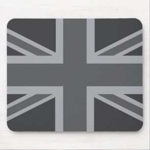 Grey Black Classic Union Jack British(UK) Flag Mouse Pad