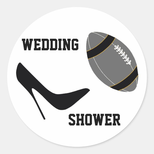 Grey & Black Football Themed Envelope Seal (Front)