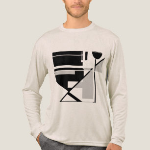 Grey Black Geometric Art MCM-inspired Design Tri-Blend Shirt