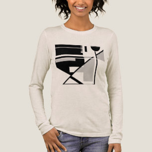 Grey Black Geometric Art MCM-inspired Design Tri-Blend Shirt