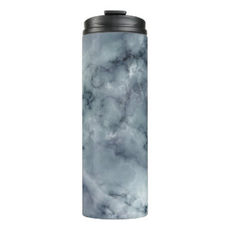 Grey Black Gold Smoke Marble Thermal Tumbler