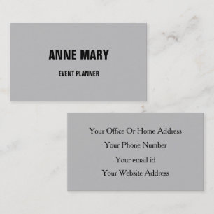 Grey Black Grey Classy Wedding Custom Colour Business Card