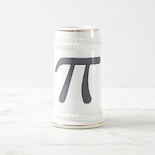 Grey Black Grey Yellow Orange Pi 3.14 symbol Math Beer Stein