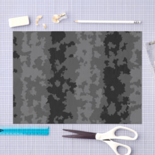 Grey Black Irregular Abstract Pattern Design Tissue Paper