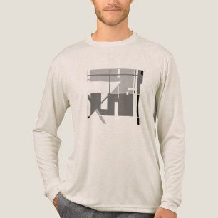 Grey Black MCM-inspired Geometric Art Abstract Tri-Blend Shirt