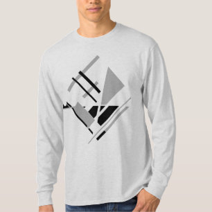 Grey Black Medley MCM inspired Geometric Abstract T-Shirt