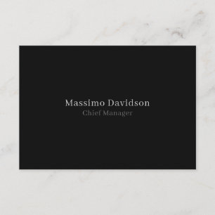 Grey Black Modern Minimalist Simple Serif Font Enclosure Card