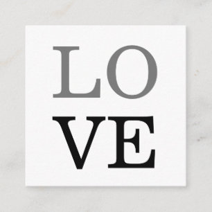 Grey Black Script Love Wedding  Enclosure Card