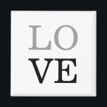 Grey Black Script Love Wedding  Magnet<br><div class="desc">You can easily change the fonts and colours. You can also add your logo and the background image as you like.</div>