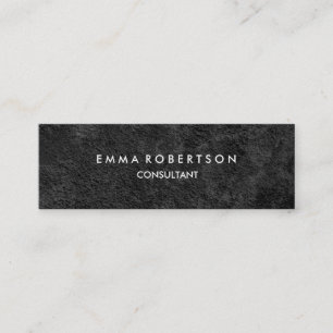 Grey Black Skinny Modern Professional Mini Business Card