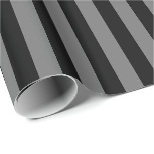 Grey/Black Stripe Wrapping Paper