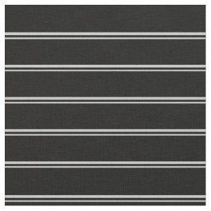 Grey & Black Stripes/Lines Pattern Fabric