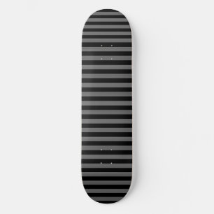 Grey Black Stripes Pattern Skateboard