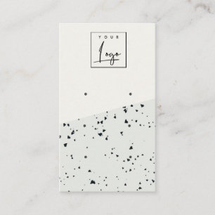 Grey Black Terrazzo Texture 3 Stud Earring Display Business Card
