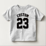Grey & Black Toddler | Sports Jersey Toddler T-Shirt<br><div class="desc">Grey & Black Toddler | Sports Jersey Design • Toddler Fleece Sweatshirt</div>