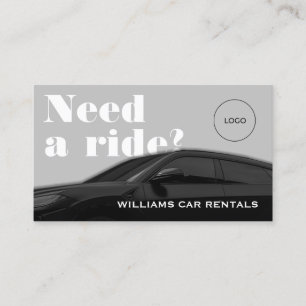 Grey black tone elegant professional automotive business card