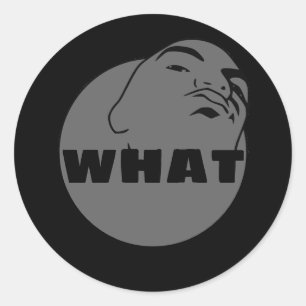 grey black What Mug Shot Yo Man What You Want Classic Round Sticker