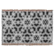 Grey Black+White Geometric Pattern NoColor #9